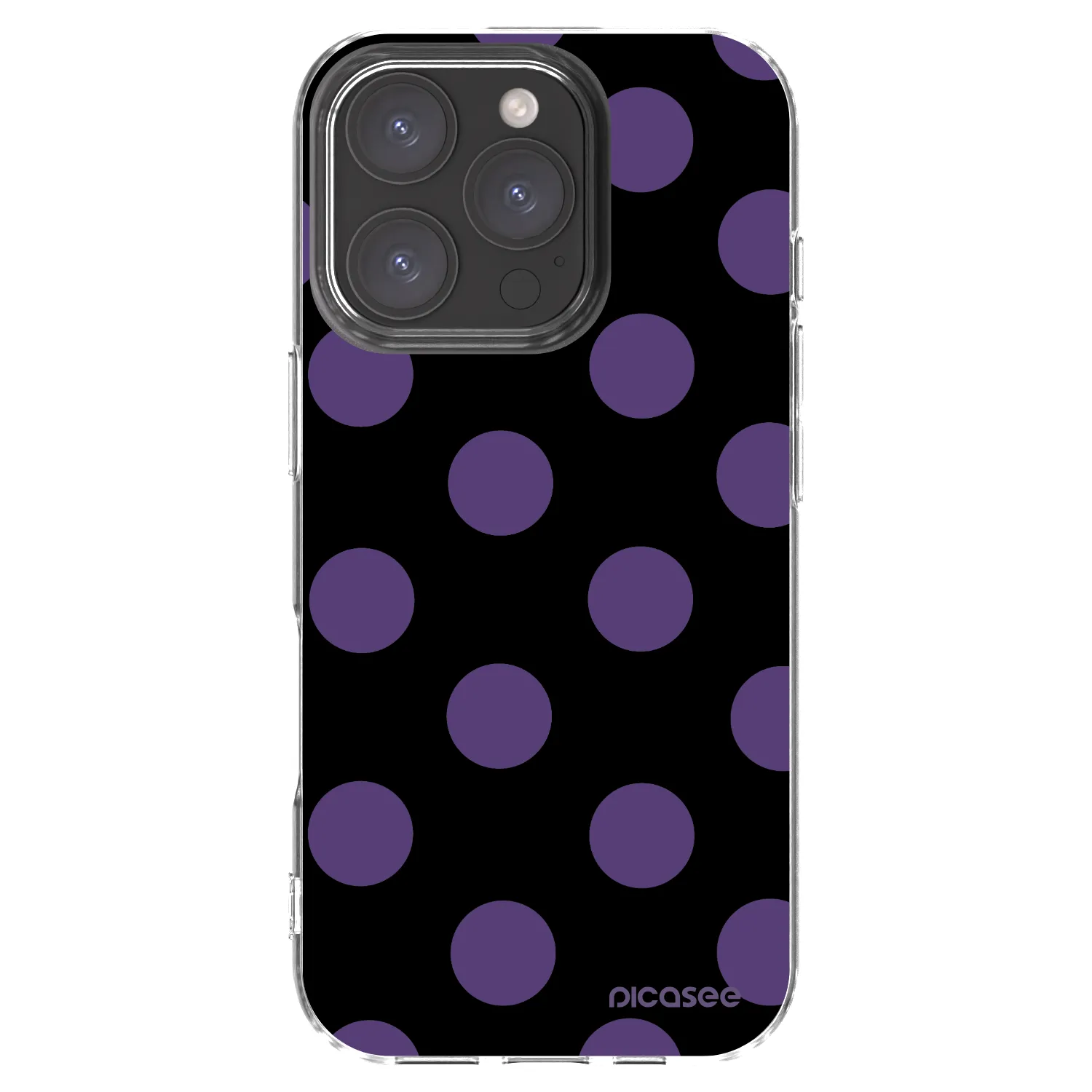 Picasee Apple iPhone 16 Pro Hülle - Transparentes Silikon - Big flickers