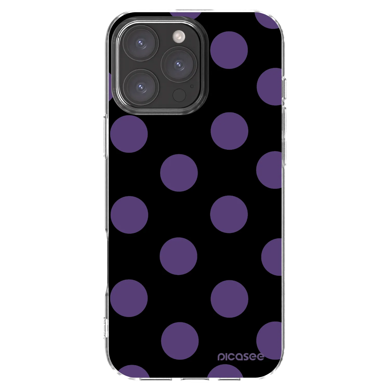 Picasee Apple iPhone 16 Pro Max Hülle - Transparentes Silikon - Big flickers