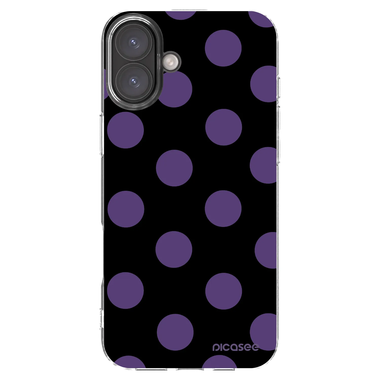 Picasee Apple iPhone 16 Plus Hülle - Transparentes Silikon - Big flickers