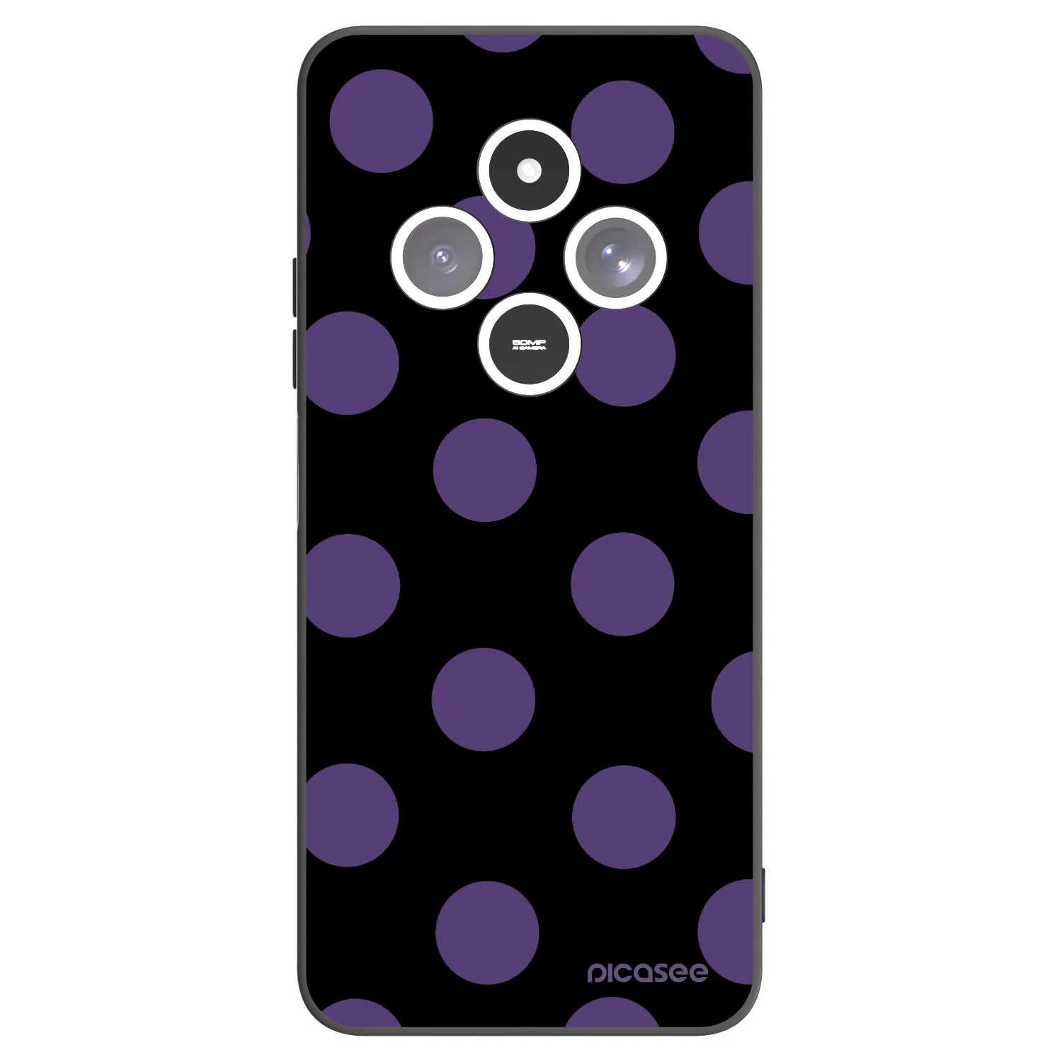 Picasee Xiaomi Redmi 14C Hülle - Schwarzes Silikon - Big flickers