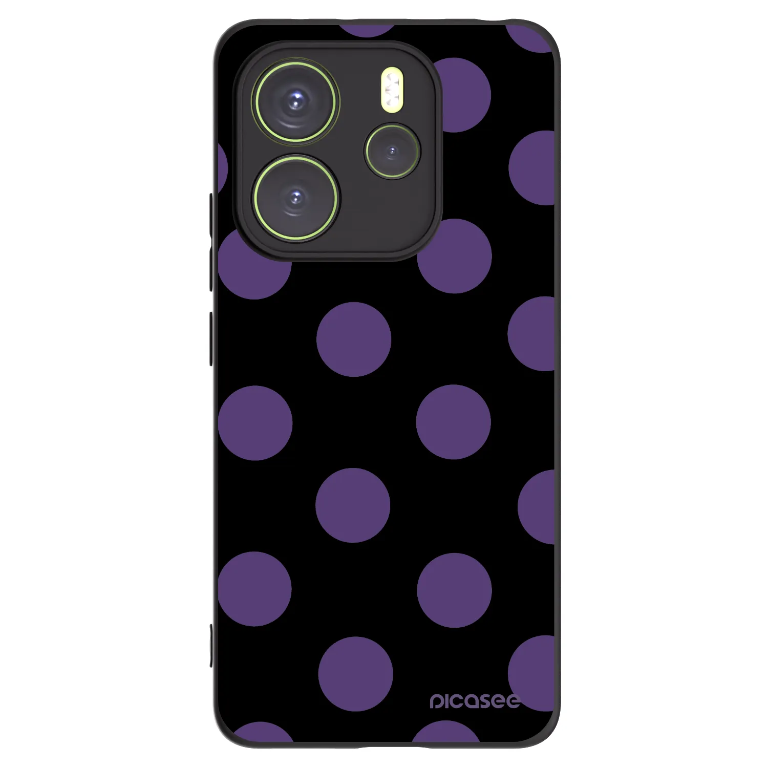 Picasee Xiaomi Redmi Note 14 4G Hülle - Schwarzes Silikon - Big flickers