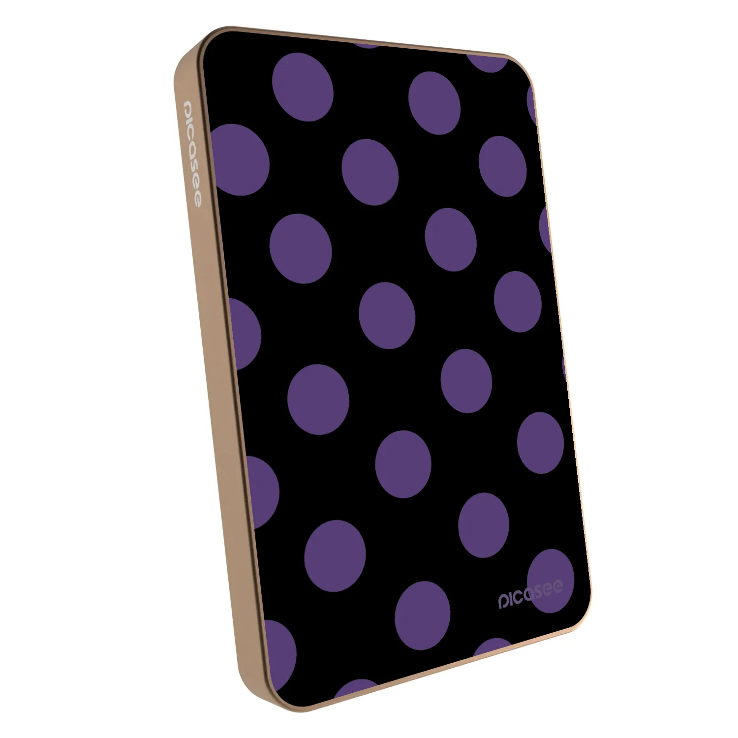 Picasee Powerbank mit MagSafe 5 000 mAh Golden - Big flickers