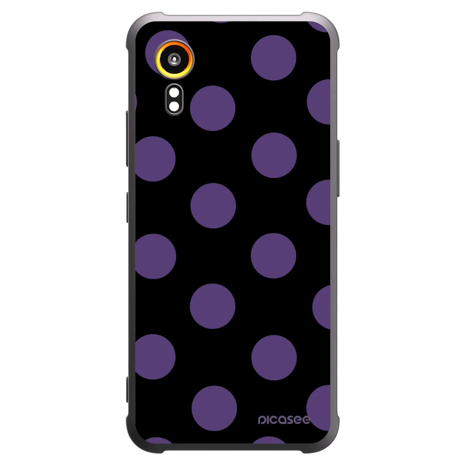 Picasee Samsung Galaxy XCover 7 Hülle - Schwarzes Silikon - Big flickers