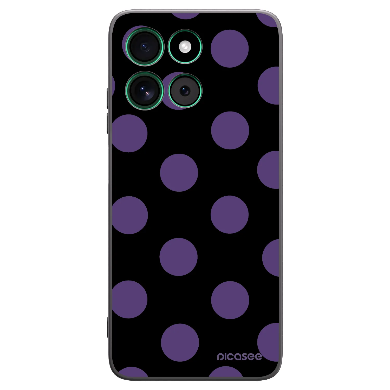 Picasee Motorola Moto G57 Power Hülle - Schwarzes Silikon - Big flickers