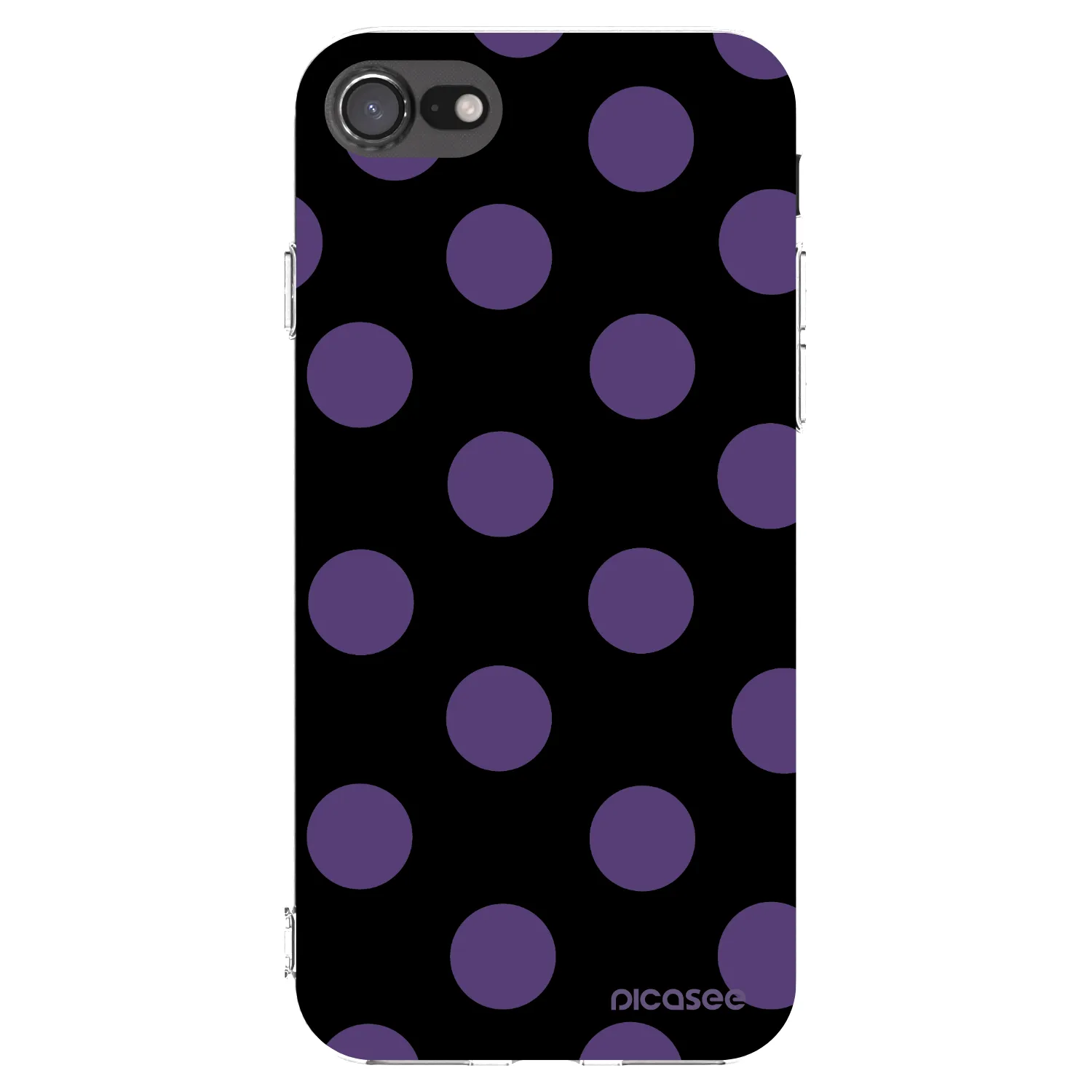 Picasee Apple iPhone 8 Hülle - Transparentes Silikon - Big flickers