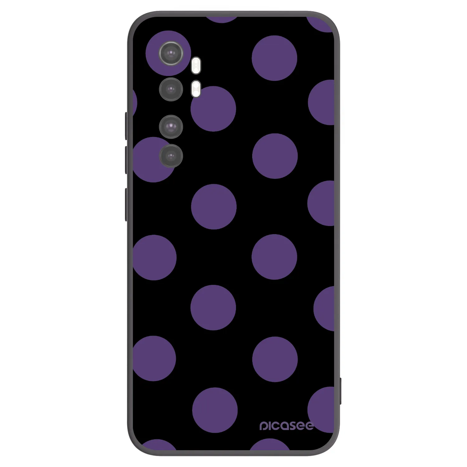 Picasee Xiaomi Mi Note 10 Lite Hülle - Schwarzes Silikon - Big flickers
