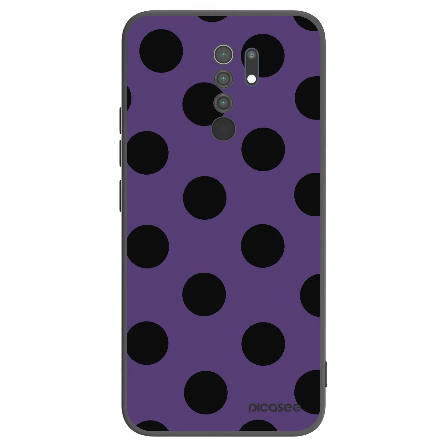 Picasee Xiaomi Redmi 9 Hülle - Schwarzes Silikon - Big flickers 2
