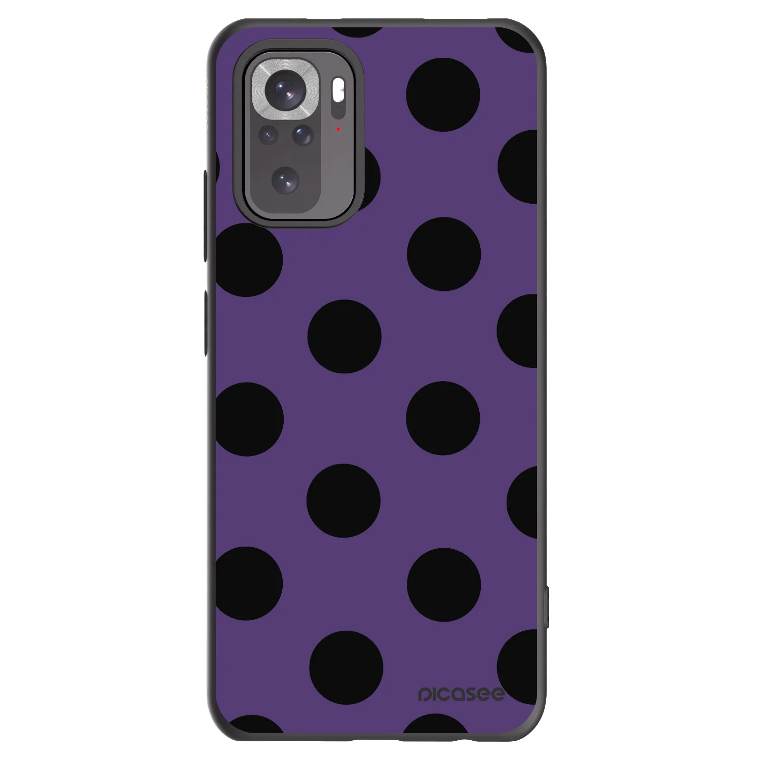 Picasee Xiaomi Redmi Note 10S Hülle - Schwarzes Silikon - Big flickers 2