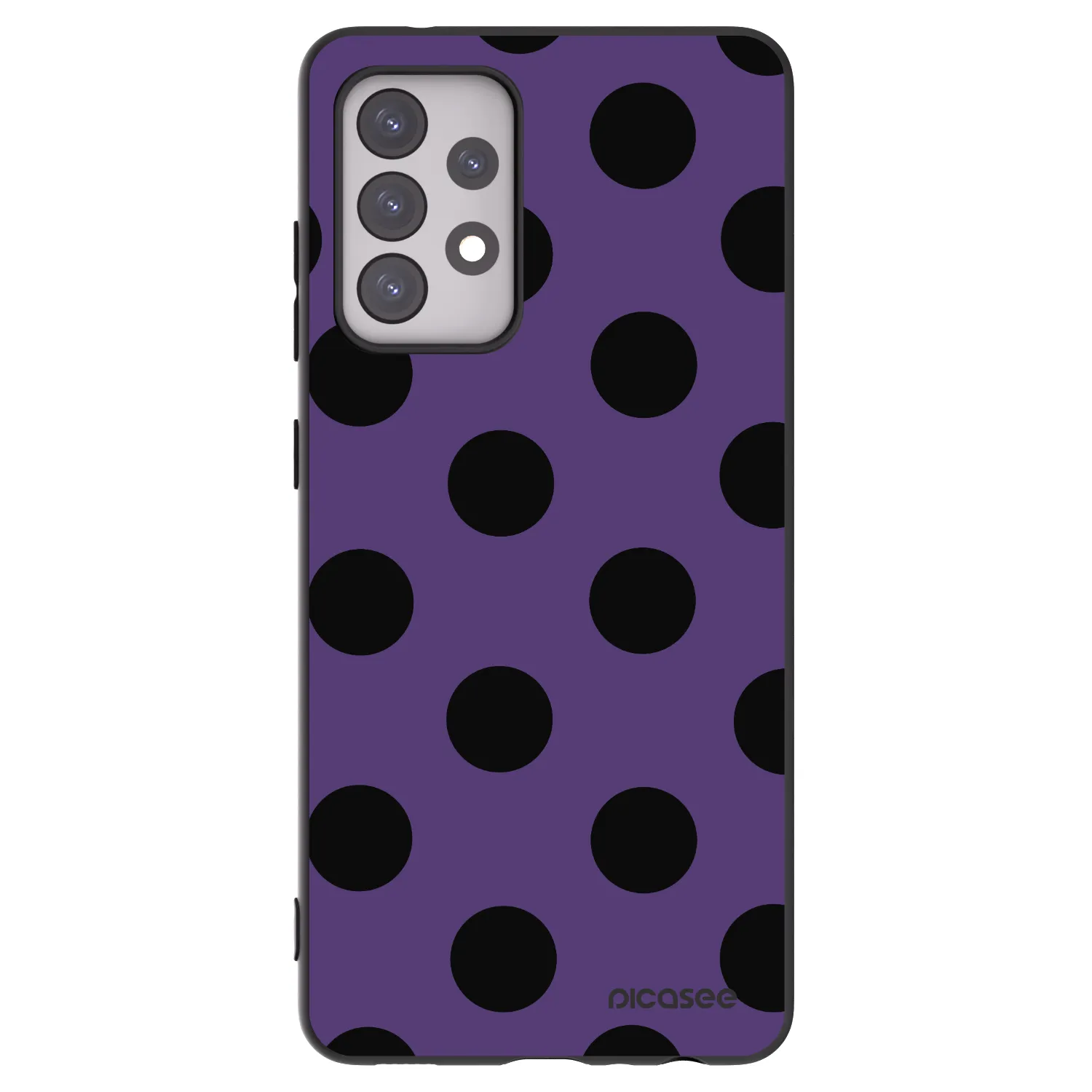 Picasee Samsung Galaxy A52s 5G A528B Hülle - Schwarzes Silikon - Big flickers 2