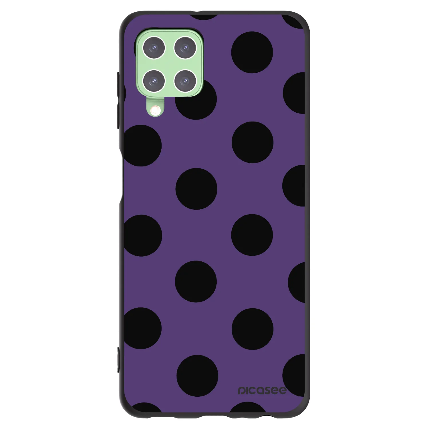 Picasee Samsung Galaxy A22 A225F 4G Hülle - Schwarzes Silikon - Big flickers 2