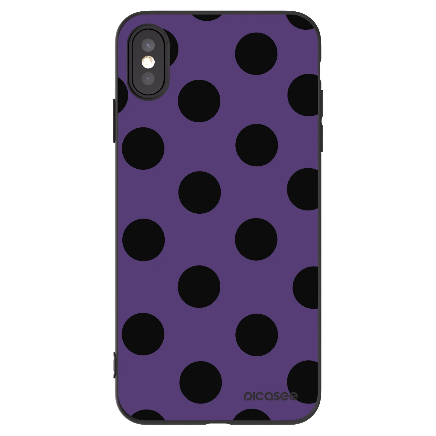 Picasee Apple iPhone XS Max Hülle - Schwarzes Silikon - Big flickers 2