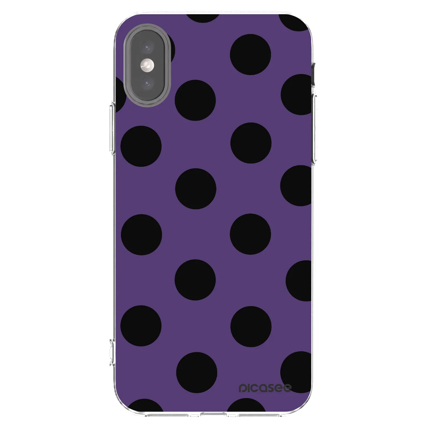 Picasee Apple iPhone X/XS Hülle - Transparentes Silikon - Big flickers 2
