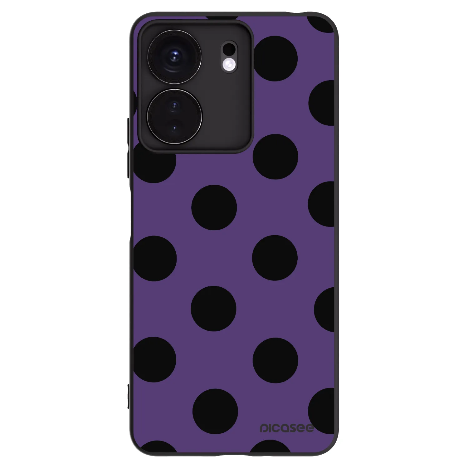 Picasee Xiaomi Redmi 13C 4G Hülle - Schwarzes Silikon - Big flickers 2