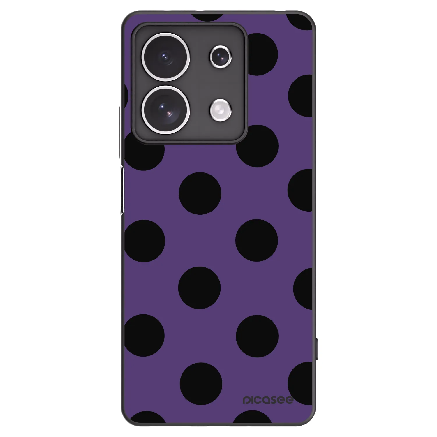 Picasee Xiaomi Redmi Note 13 4G Hülle - Schwarzes Silikon - Big flickers 2