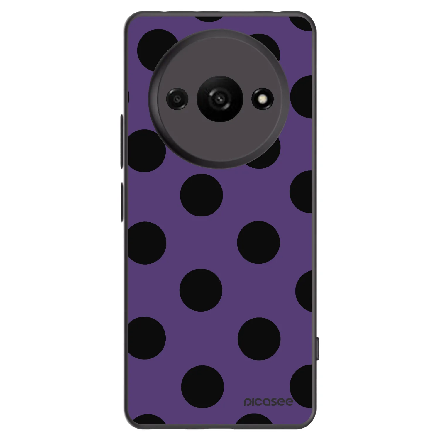 Picasee Xiaomi Redmi A3 Hülle - Schwarzes Silikon - Big flickers 2