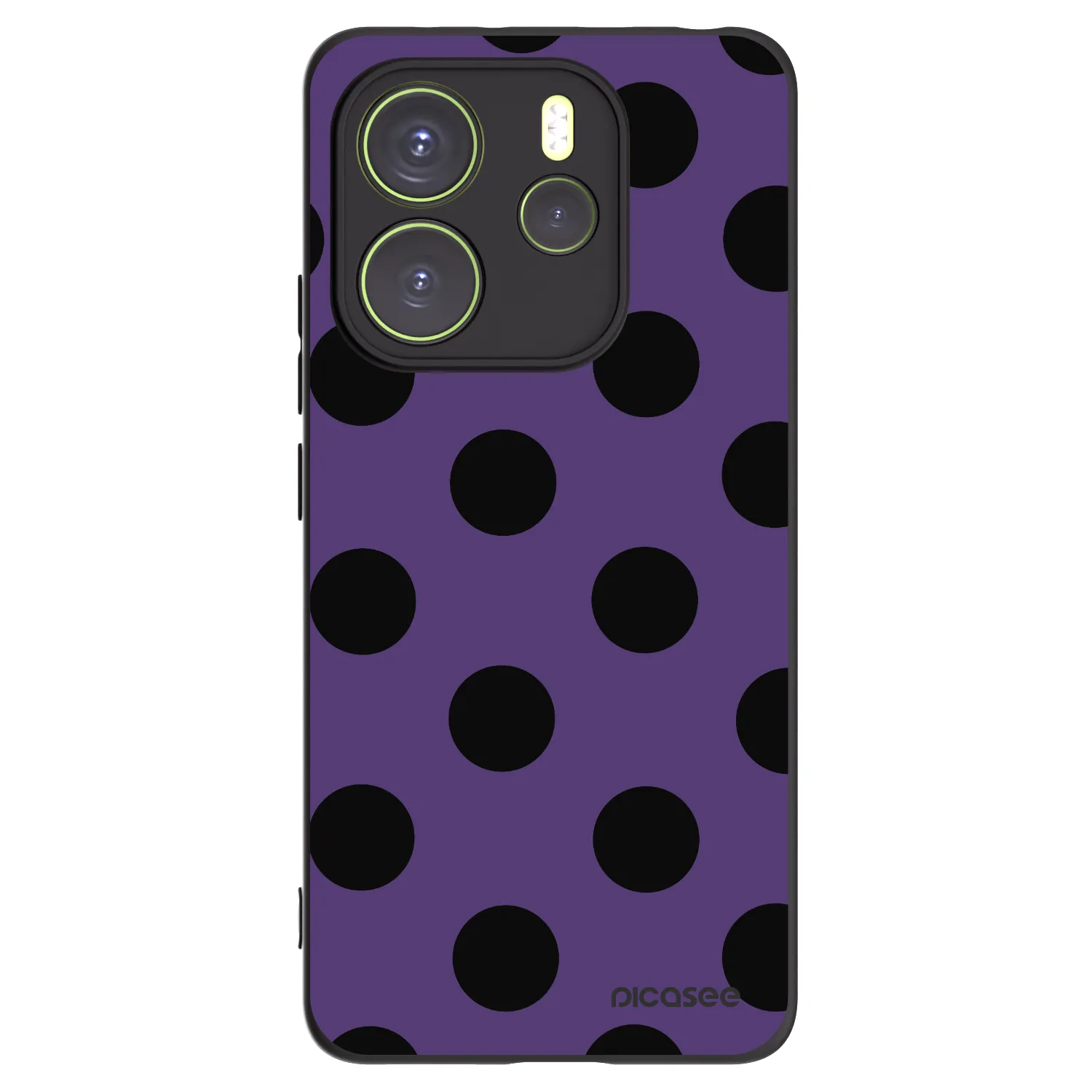 Picasee Xiaomi Redmi Note 14 4G Hülle - Schwarzes Silikon - Big flickers 2