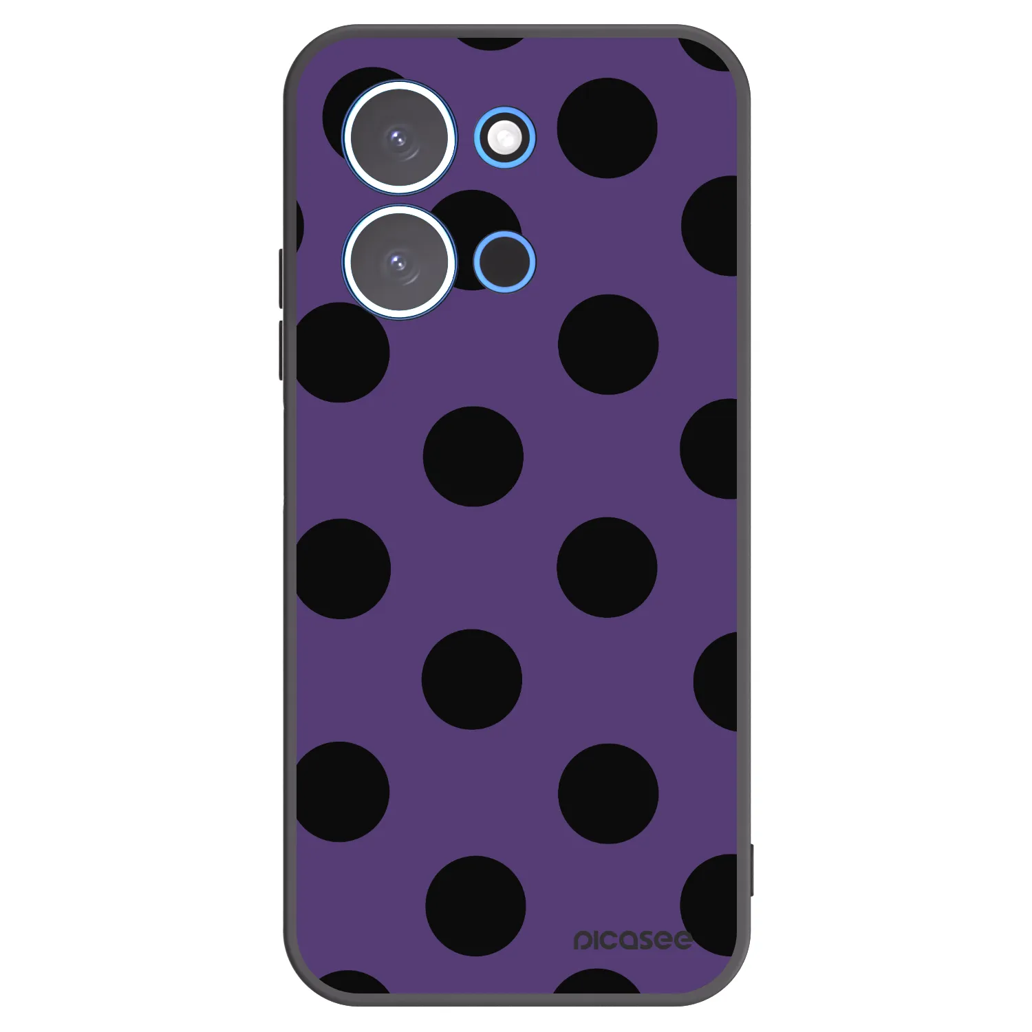 Picasee Xiaomi Redmi 15C 4G Hülle - Schwarzes Silikon - Big flickers 2