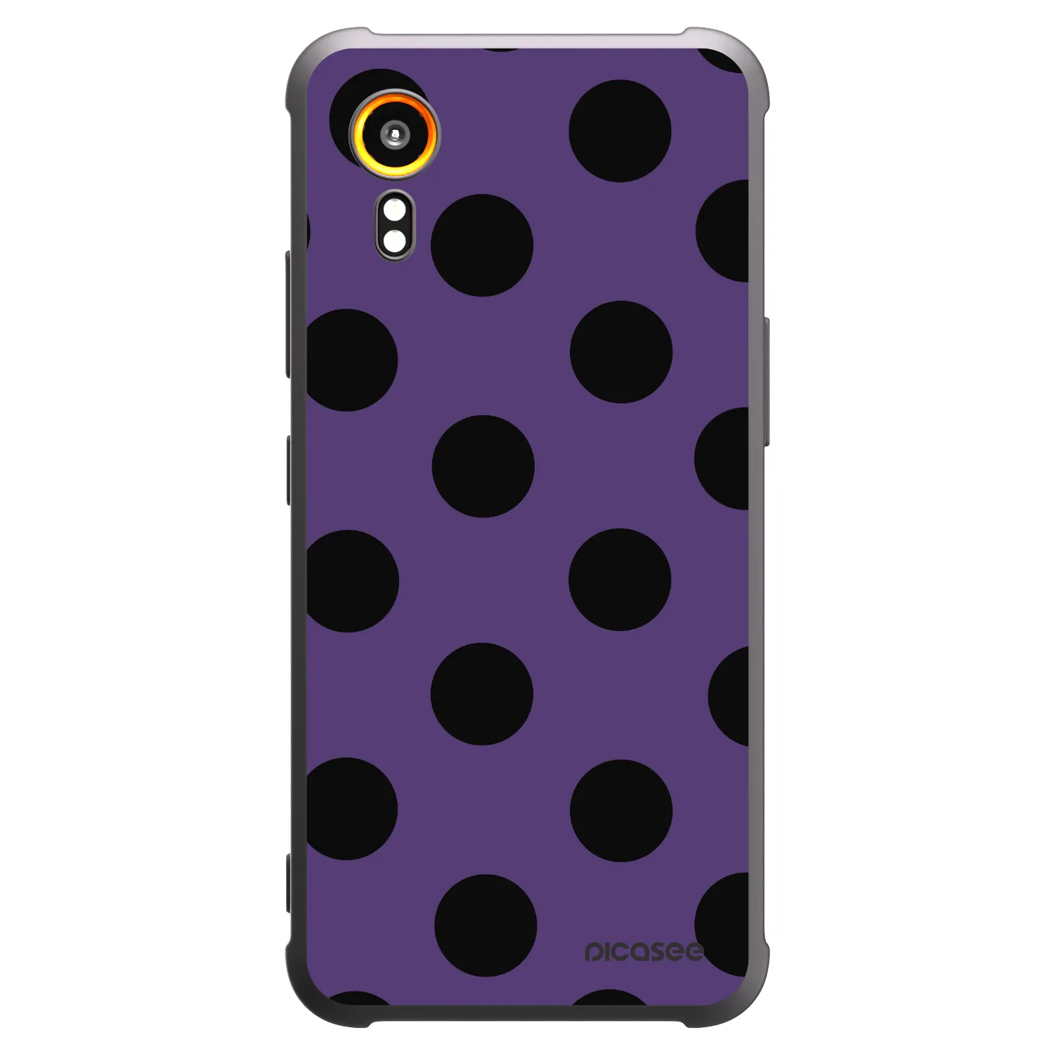 Picasee Samsung Galaxy XCover 7 Hülle - Schwarzes Silikon - Big flickers 2