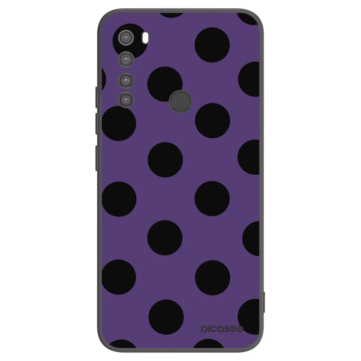 Picasee Xiaomi Redmi Note 8 Hülle - Schwarzes Silikon - Big flickers 2