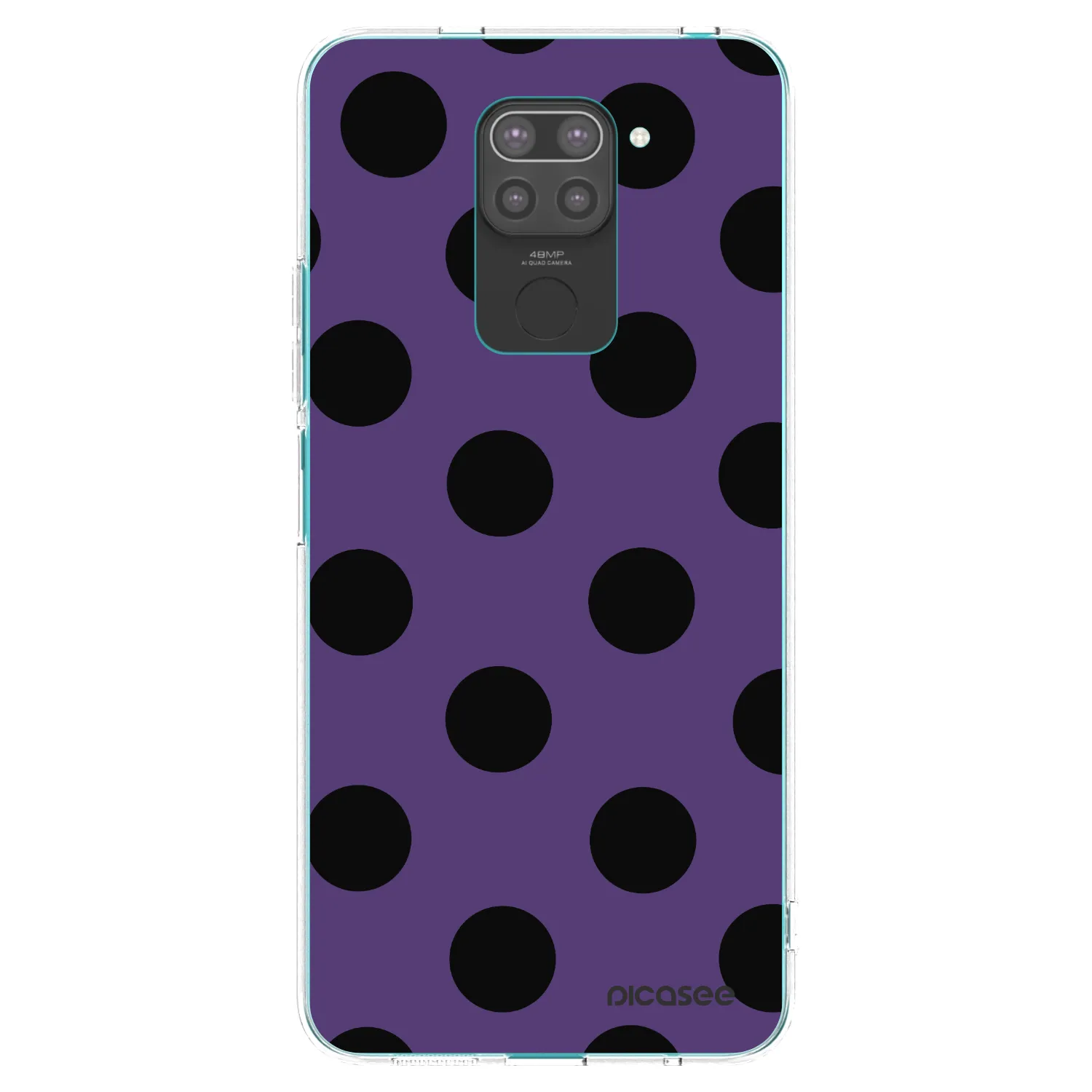 Picasee Xiaomi Redmi Note 9 Hülle - Schwarzes Silikon - Big flickers 2