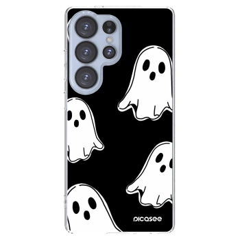 Picasee Samsung Galaxy S25 Ultra 5G Hülle - Transparentes Silikon - Black ghosts