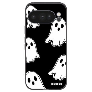 Picasee Google Pixel 10 Pro Hülle - Schwarzes Silikon - Black ghosts