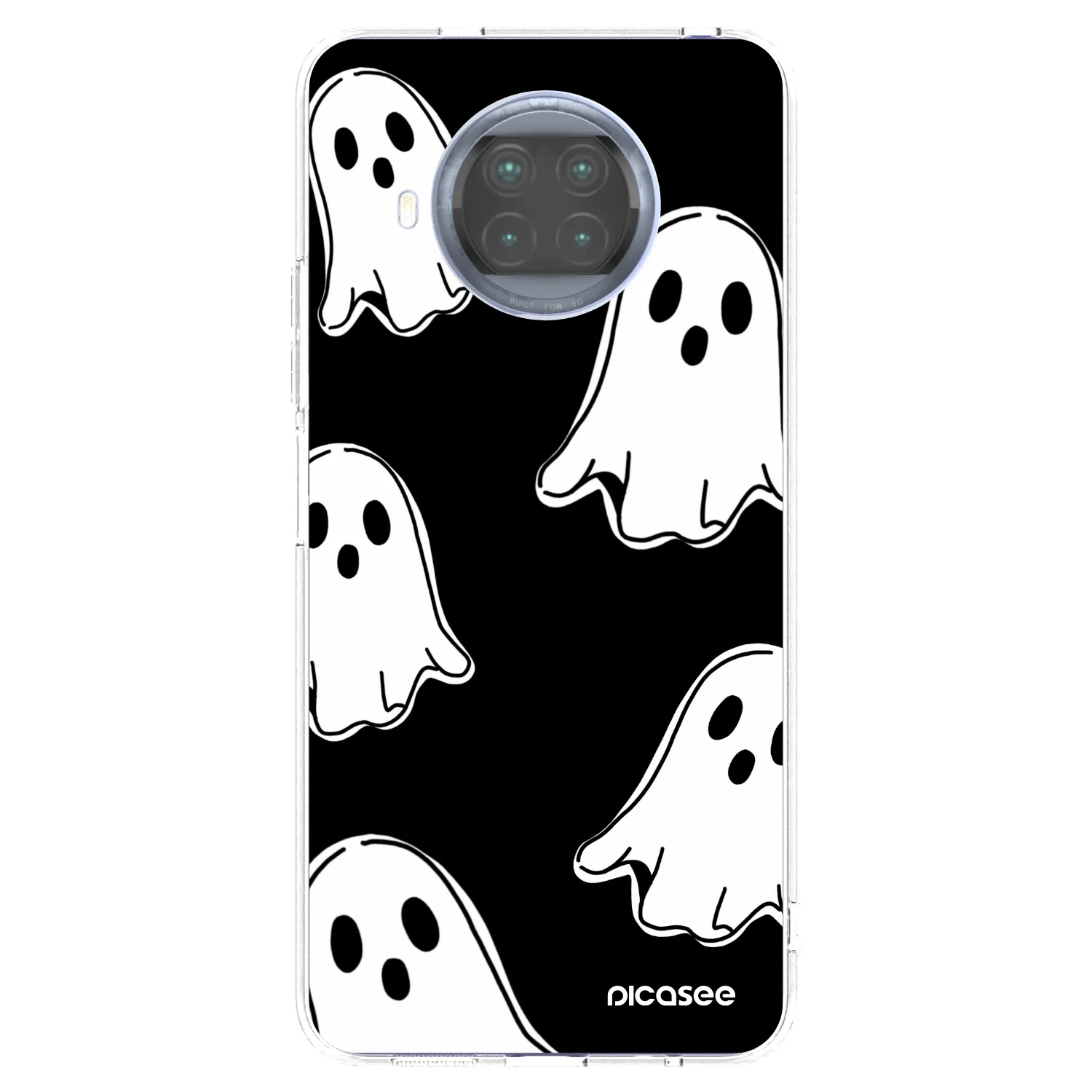 Picasee Xiaomi Mi 10T Lite Hülle - Transparentes Silikon - Black ghosts