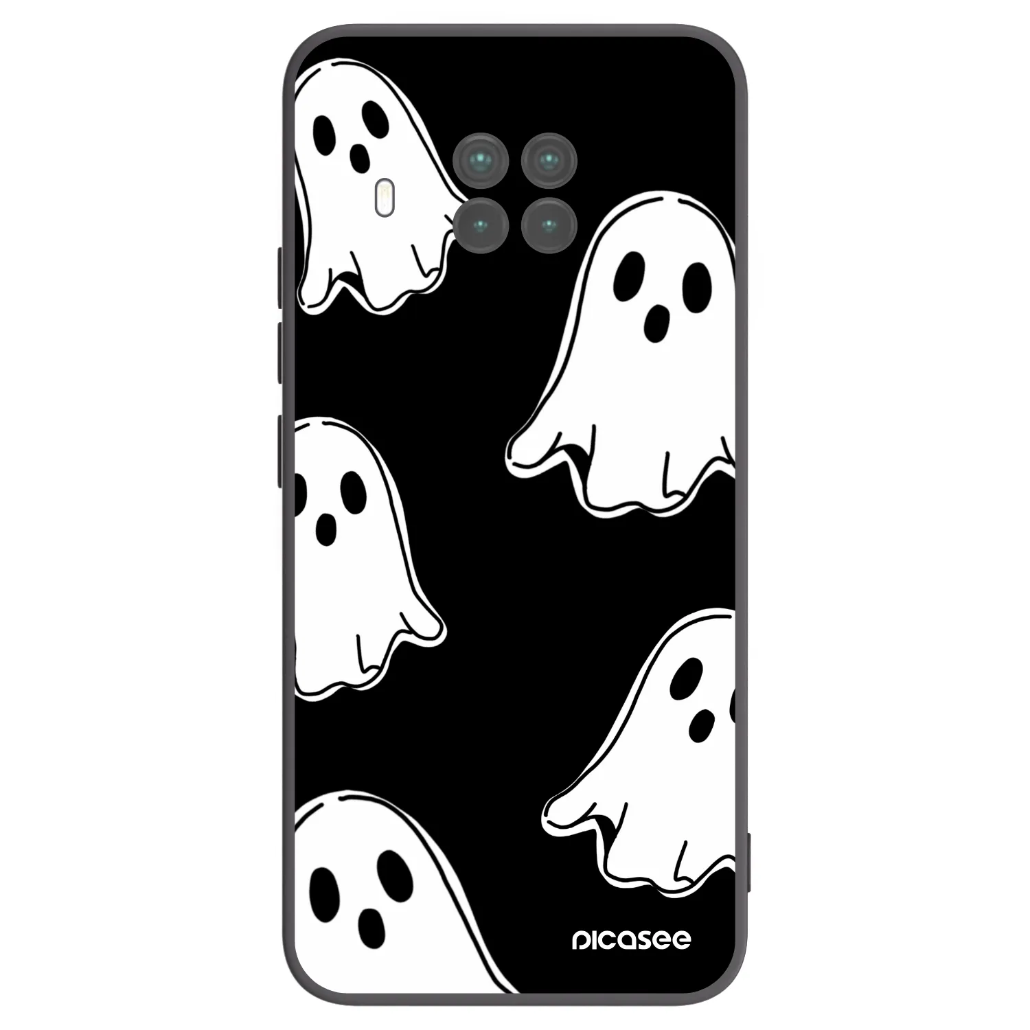 Picasee Xiaomi Mi 10T Lite Hülle - Schwarzes Silikon - Black ghosts