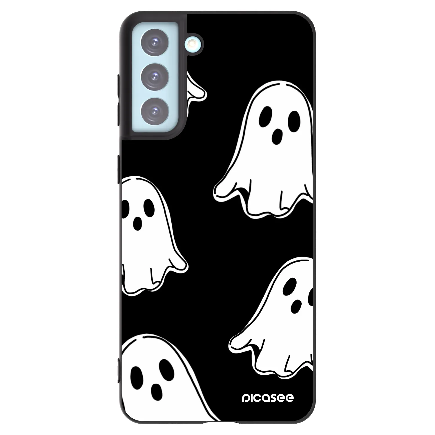 Picasee Samsung Galaxy S21+ 5G G996F Hülle - Schwarzes Silikon - Black ghosts