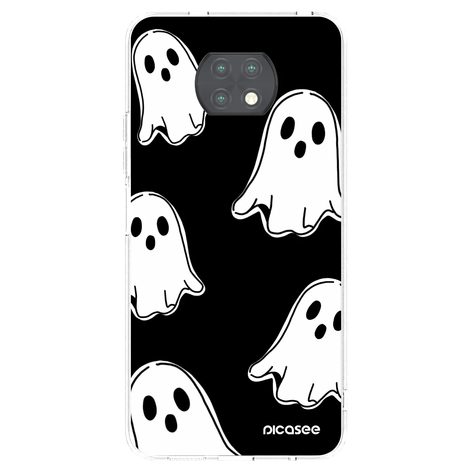 Picasee Xiaomi Redmi Note 9T Hülle - Transparentes Silikon - Black ghosts