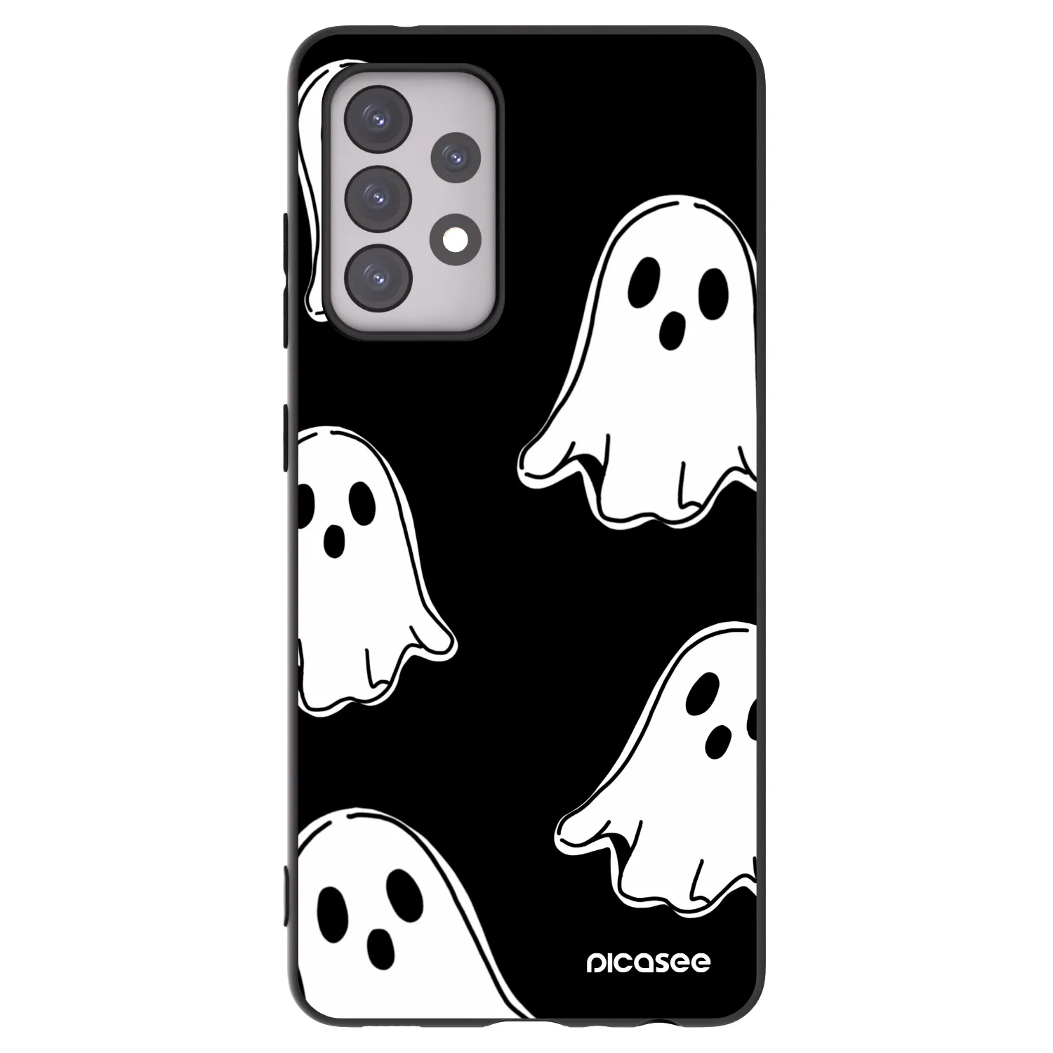 Picasee Samsung Galaxy A52s 5G A528B Hülle - Schwarzes Silikon - Black ghosts