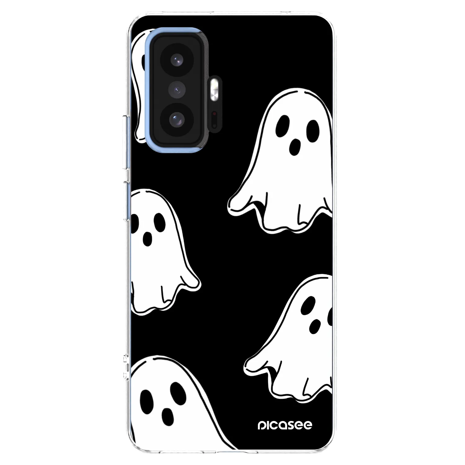 Picasee Xiaomi 11T Hülle - Transparentes Silikon - Black ghosts