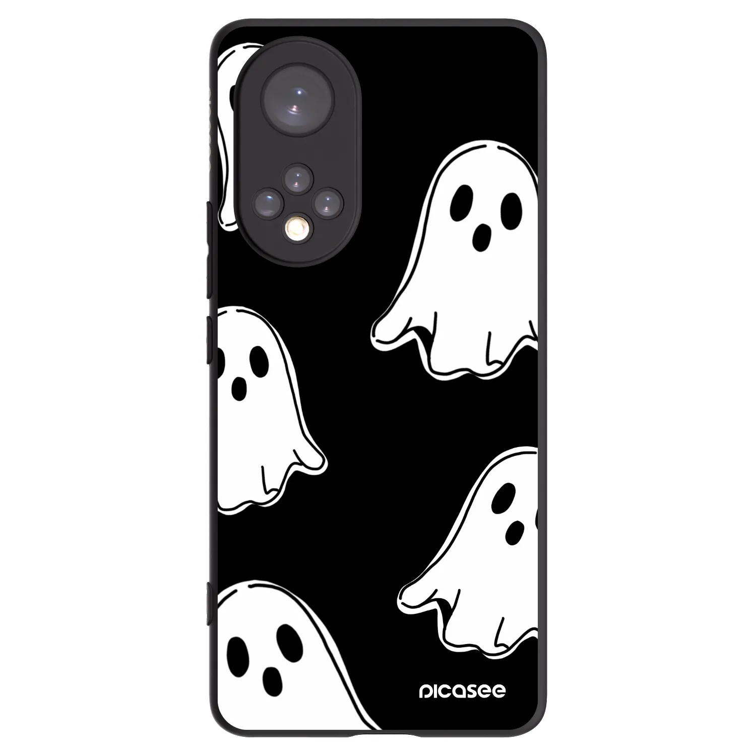 Picasee Honor 50 5G Hülle - Schwarzes Silikon - Black ghosts