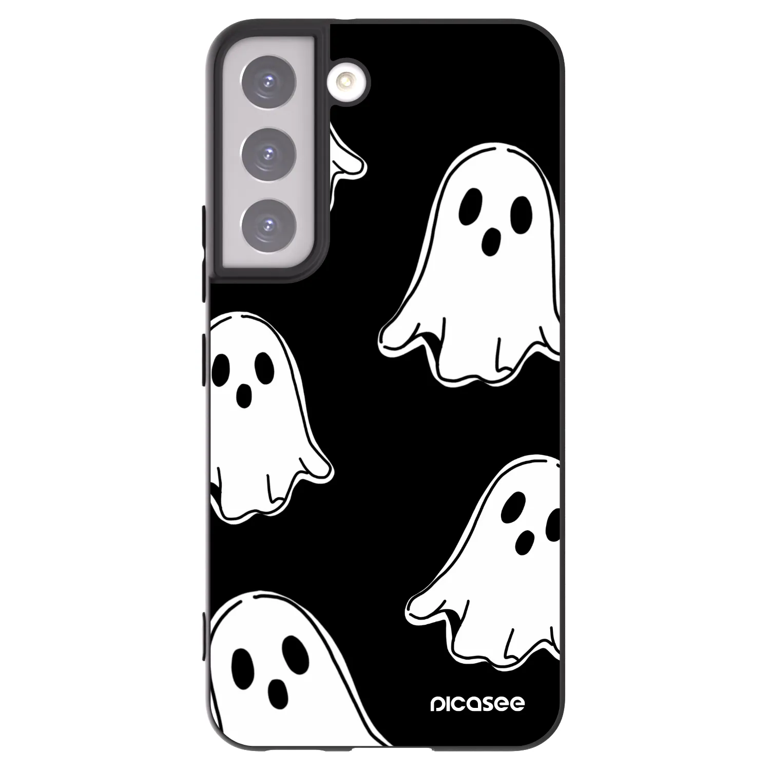 Picasee Samsung Galaxy S22 5G Hülle - Schwarzes Silikon - Black ghosts