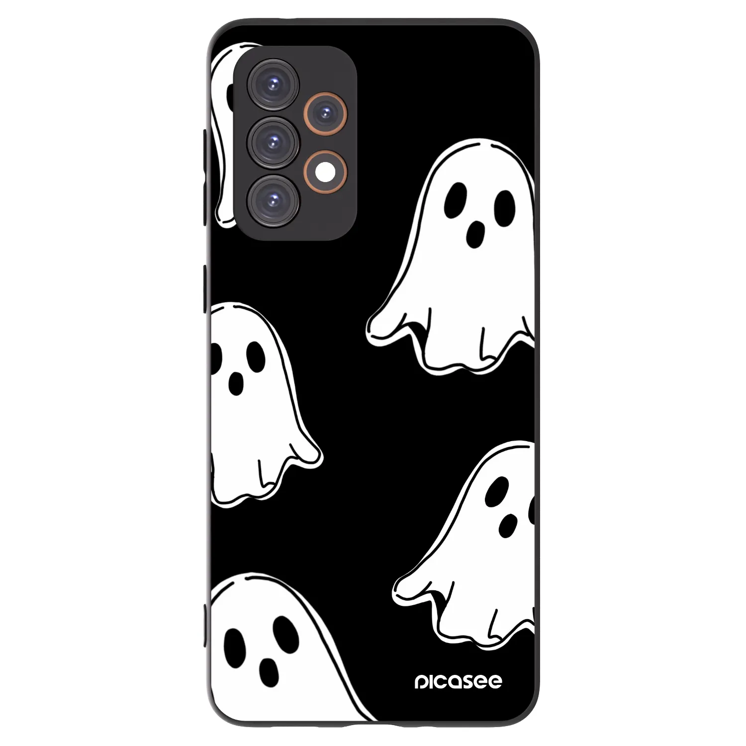 Picasee Samsung Galaxy A33 5G A336 Hülle - Schwarzes Silikon - Black ghosts