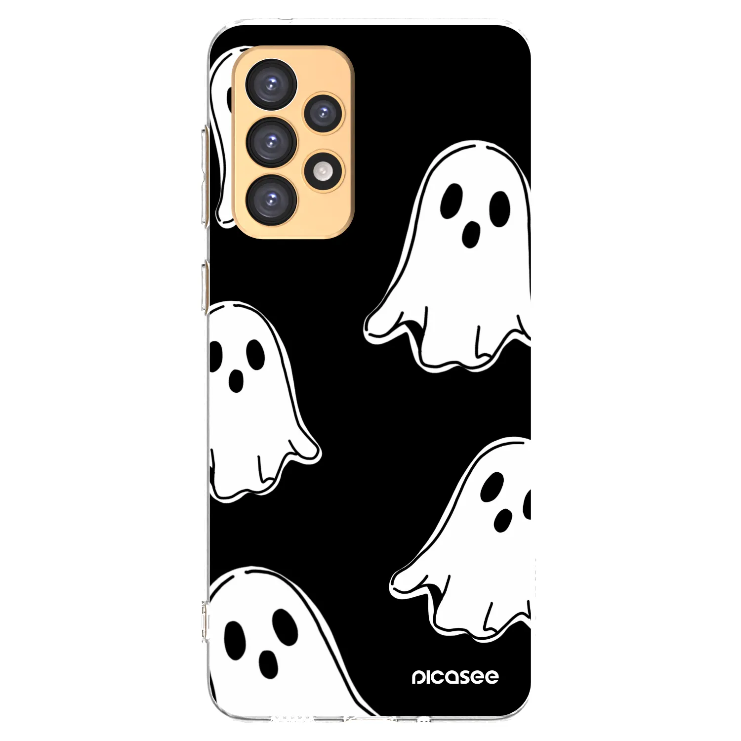 Picasee Samsung Galaxy A33 5G A336 Hülle - Transparentes Silikon - Black ghosts
