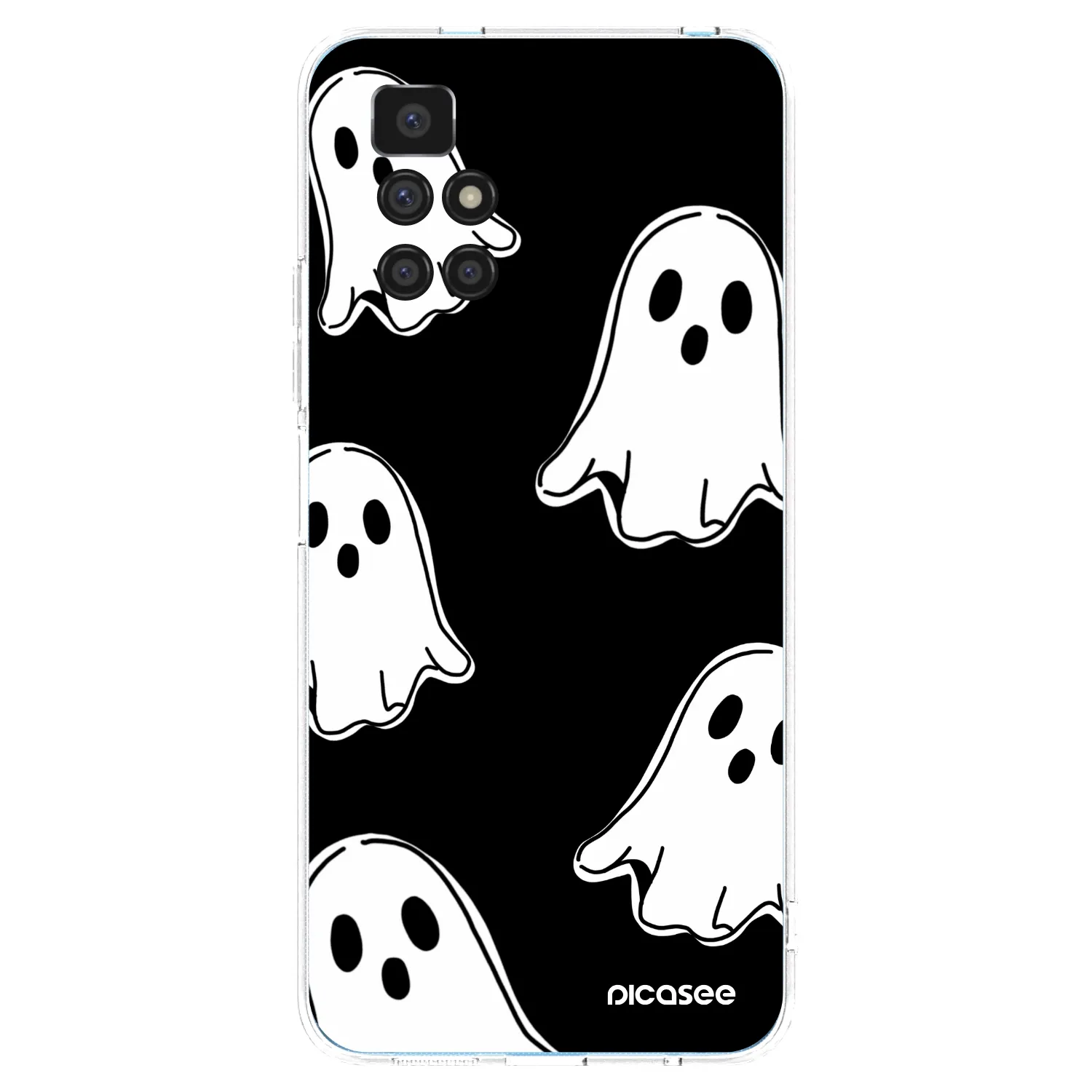 Picasee Xiaomi Redmi 10 (2022) Hülle - Transparentes Silikon - Black ghosts