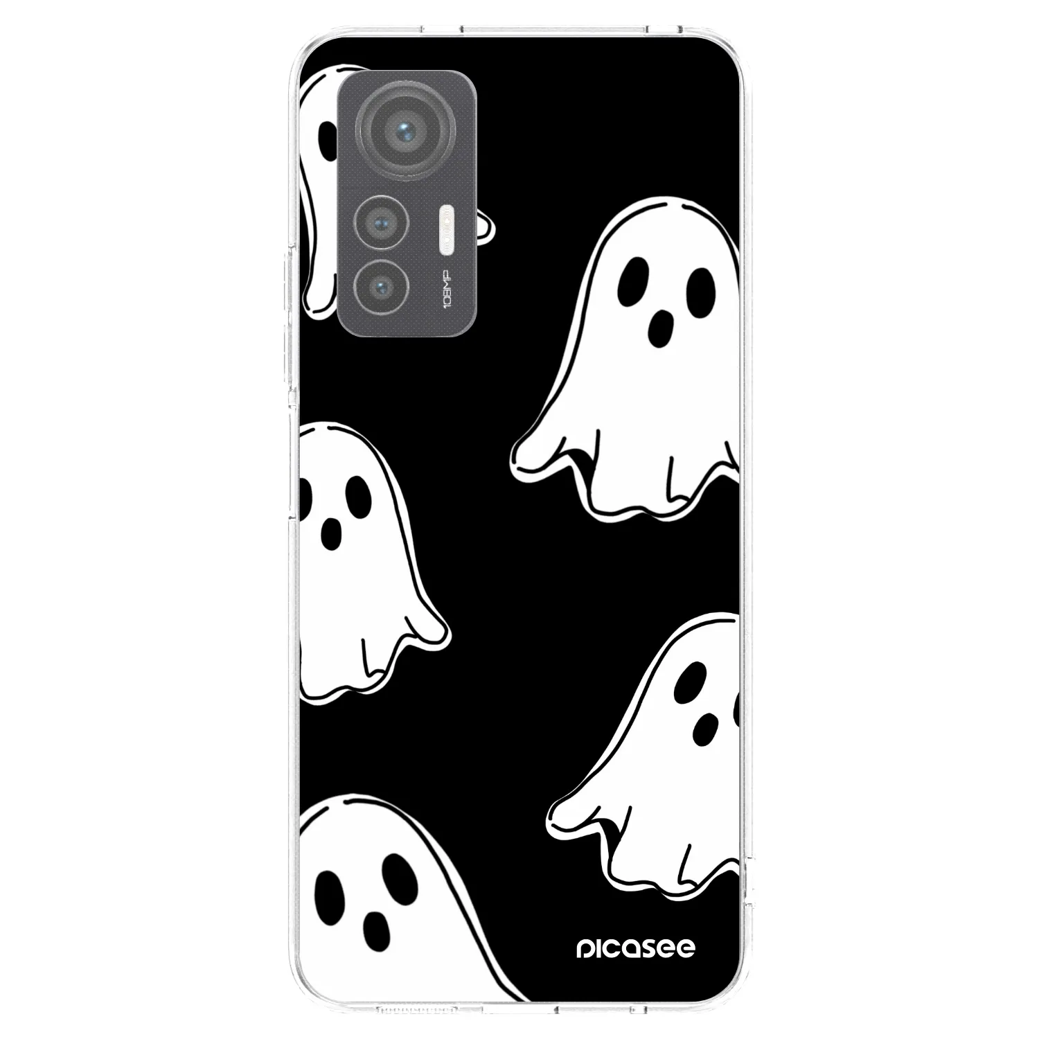 Picasee Xiaomi 12 Lite Hülle - Transparentes Silikon - Black ghosts