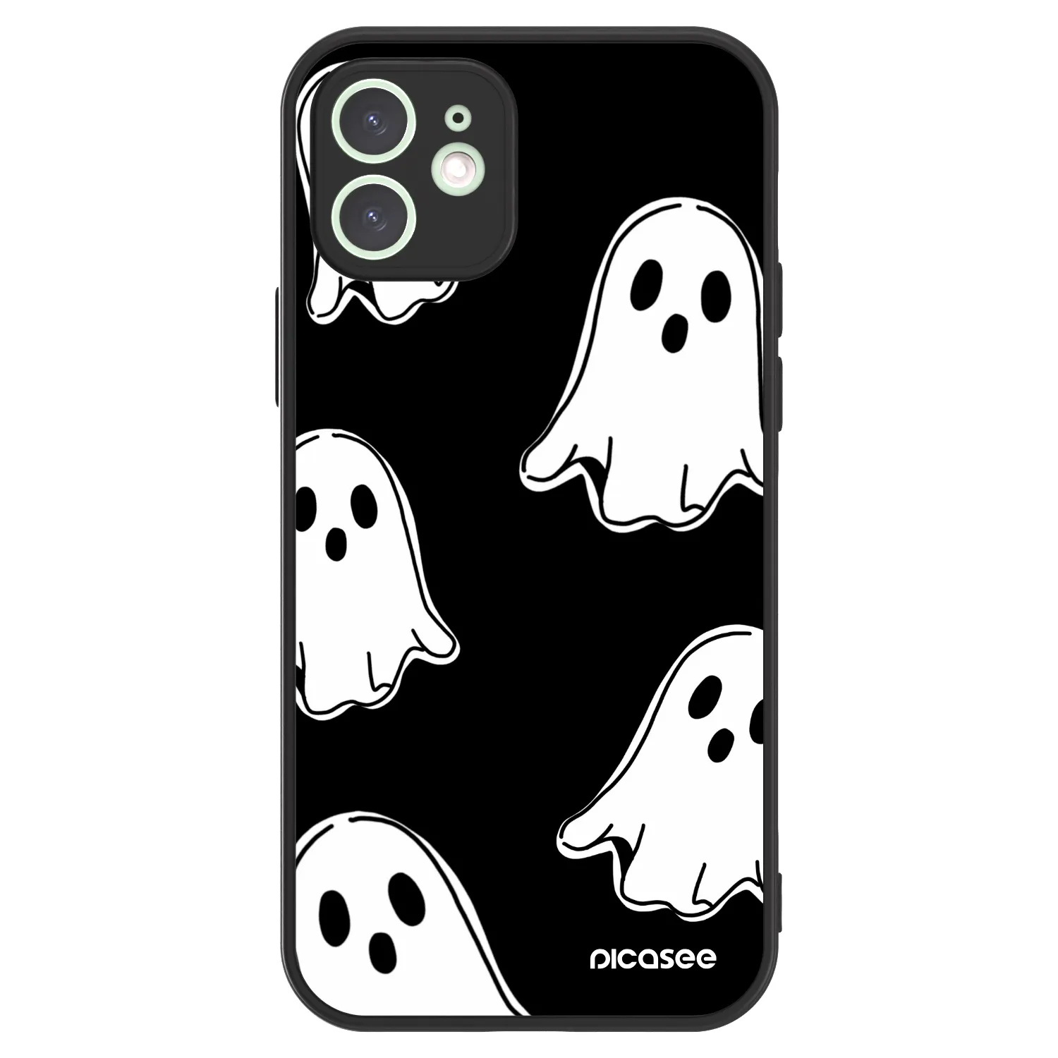 Picasee ULTIMATE CASE MagSafe für Apple iPhone 12 - Black ghosts