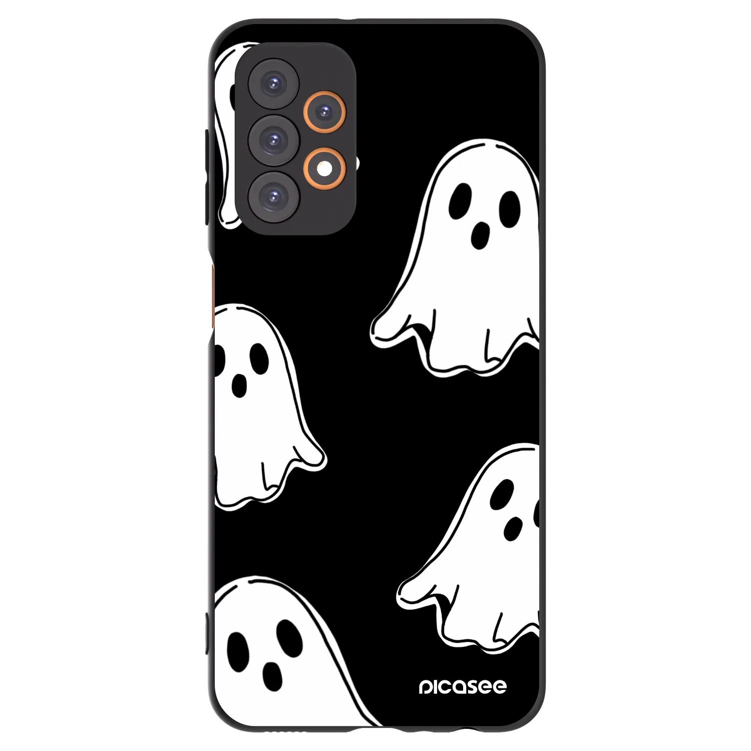 Picasee Samsung Galaxy A23 A236B 5G Hülle - Schwarzes Silikon - Black ghosts