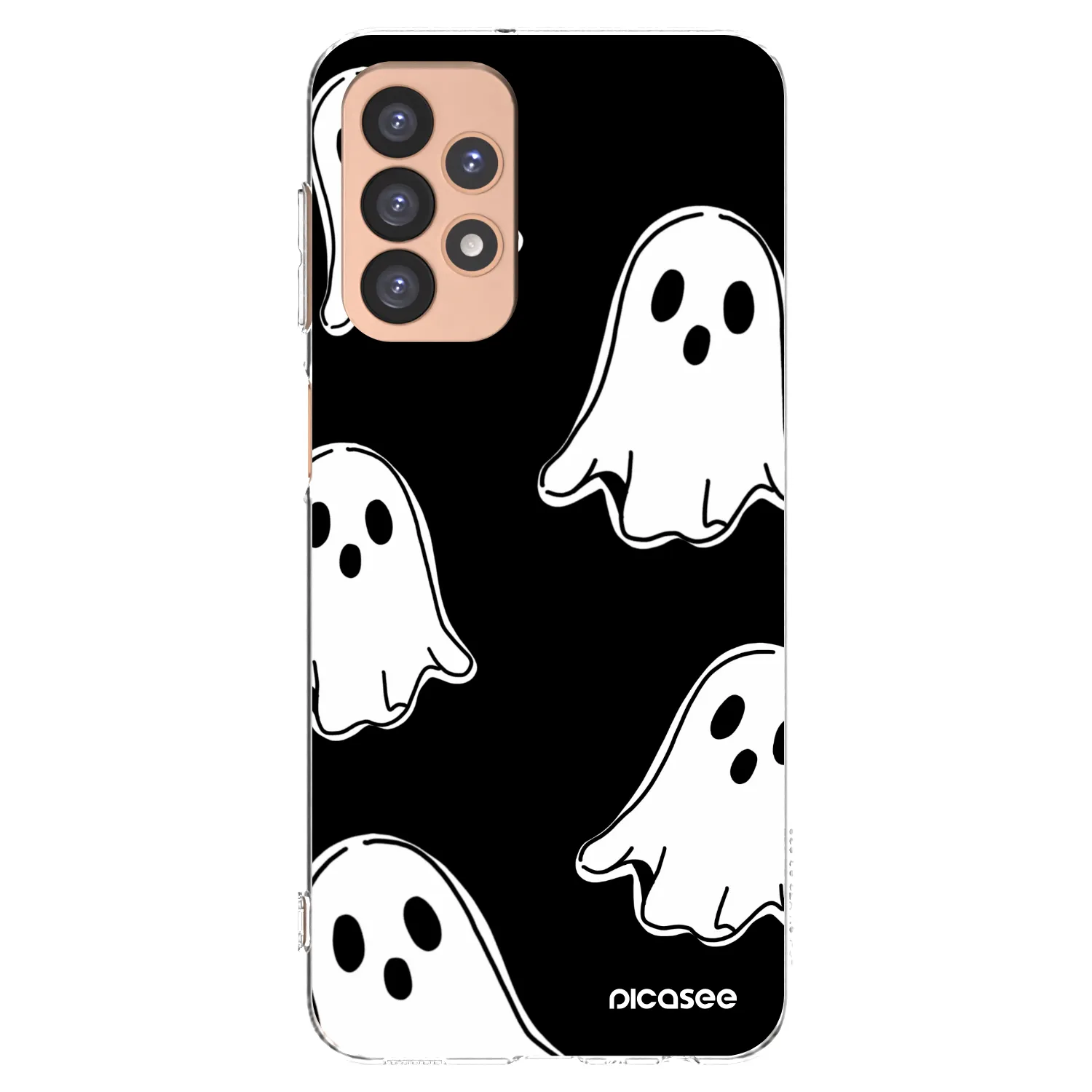 Picasee Samsung Galaxy A23 A236B 5G Hülle - Transparentes Silikon - Black ghosts