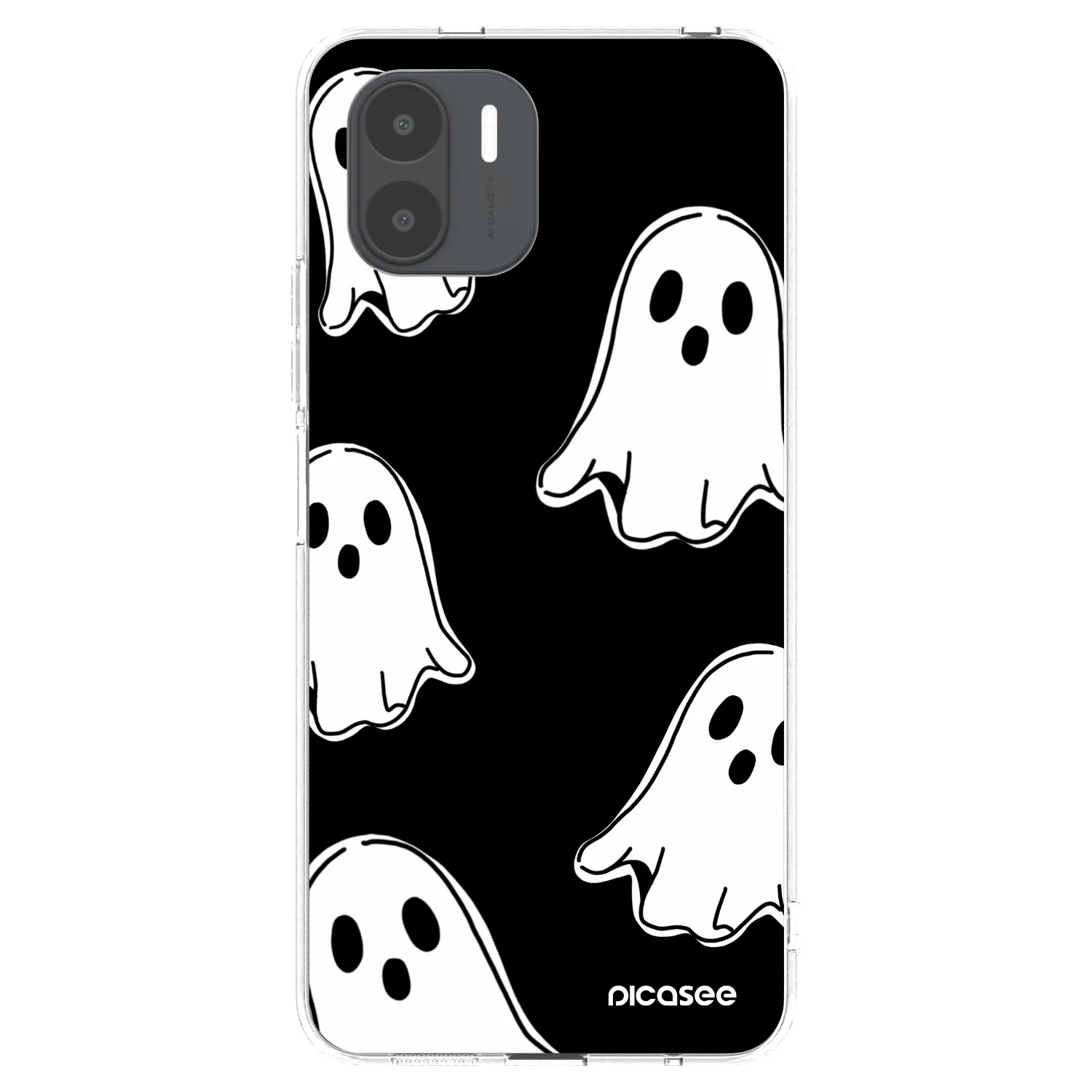 Picasee Xiaomi Redmi A1 Hülle - Transparentes Silikon - Black ghosts