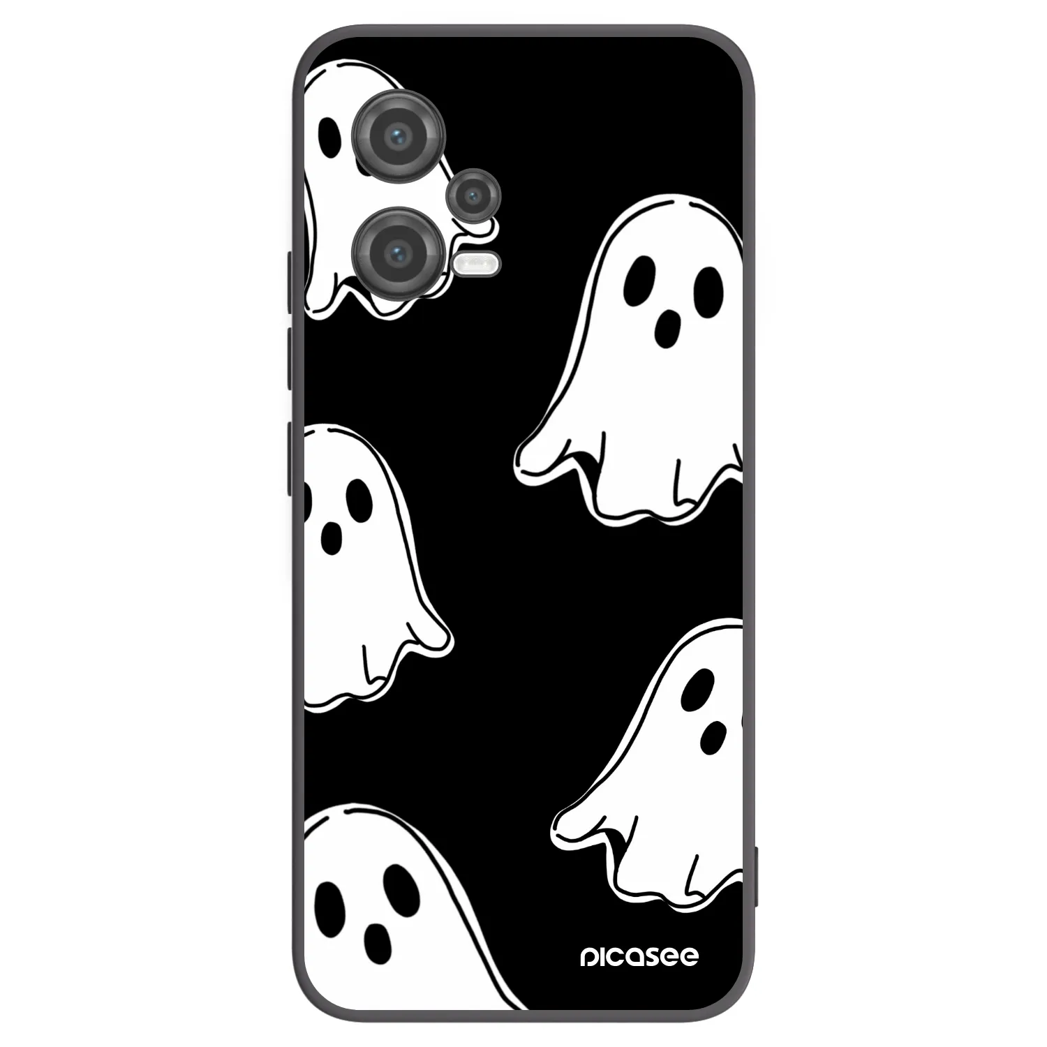 Picasee Xiaomi Poco X5 Hülle - Schwarzes Silikon - Black ghosts