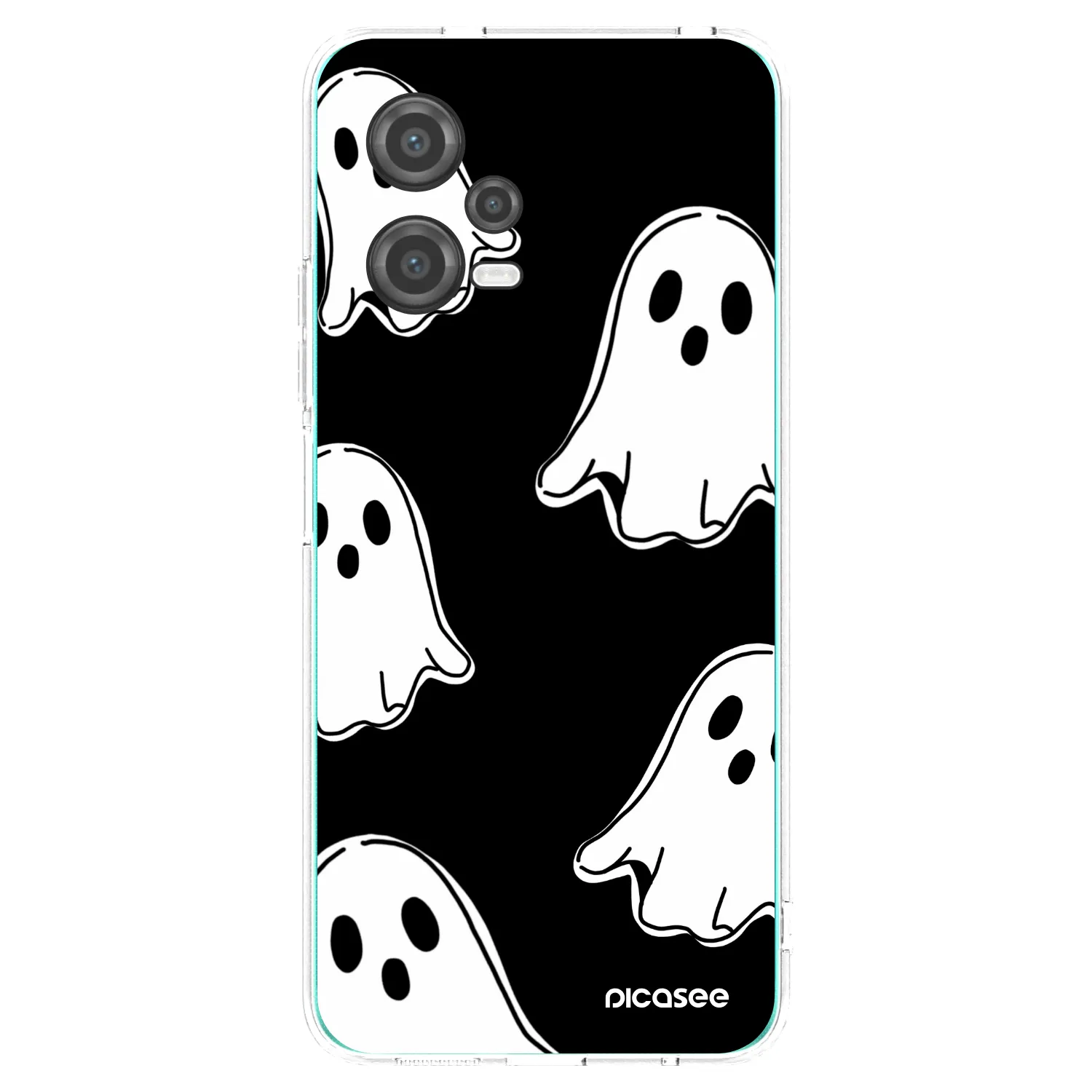 Picasee Xiaomi Poco X5 Hülle - Transparentes Silikon - Black ghosts