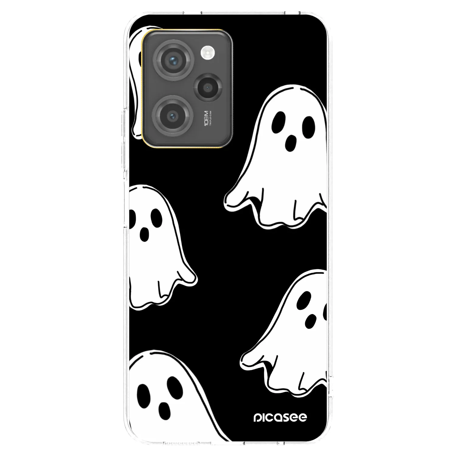Picasee Xiaomi Poco X5 Pro Hülle - Schwarzes Silikon - Black ghosts