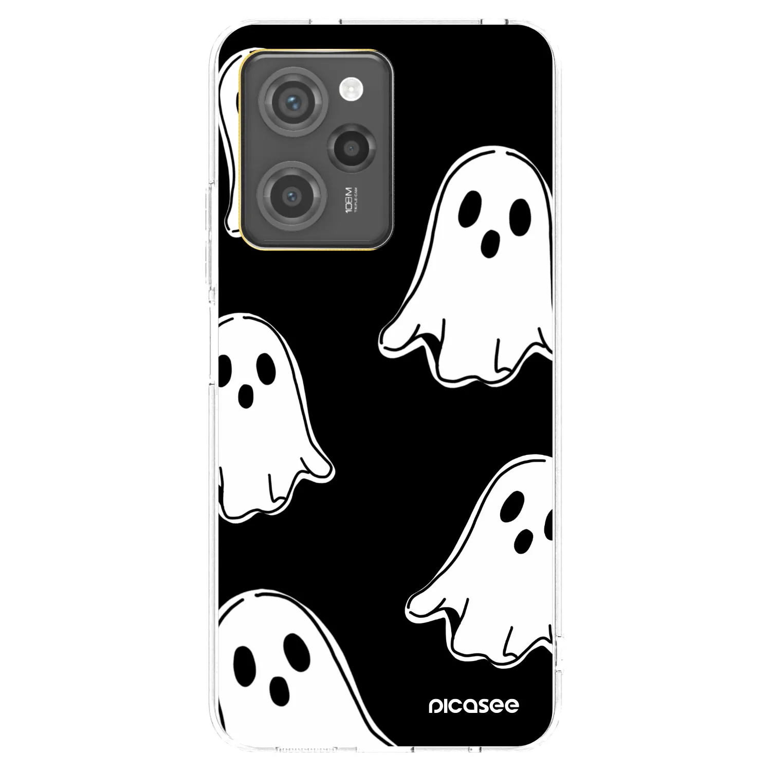 Picasee Xiaomi Poco X5 Pro Hülle - Transparentes Silikon - Black ghosts