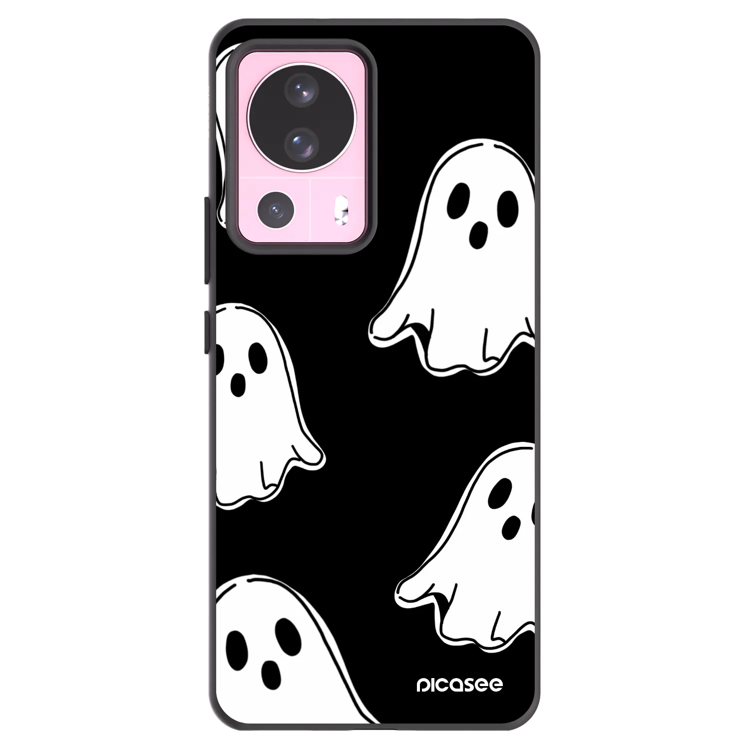 Picasee Xiaomi 13 Lite Hülle - Schwarzes Silikon - Black ghosts