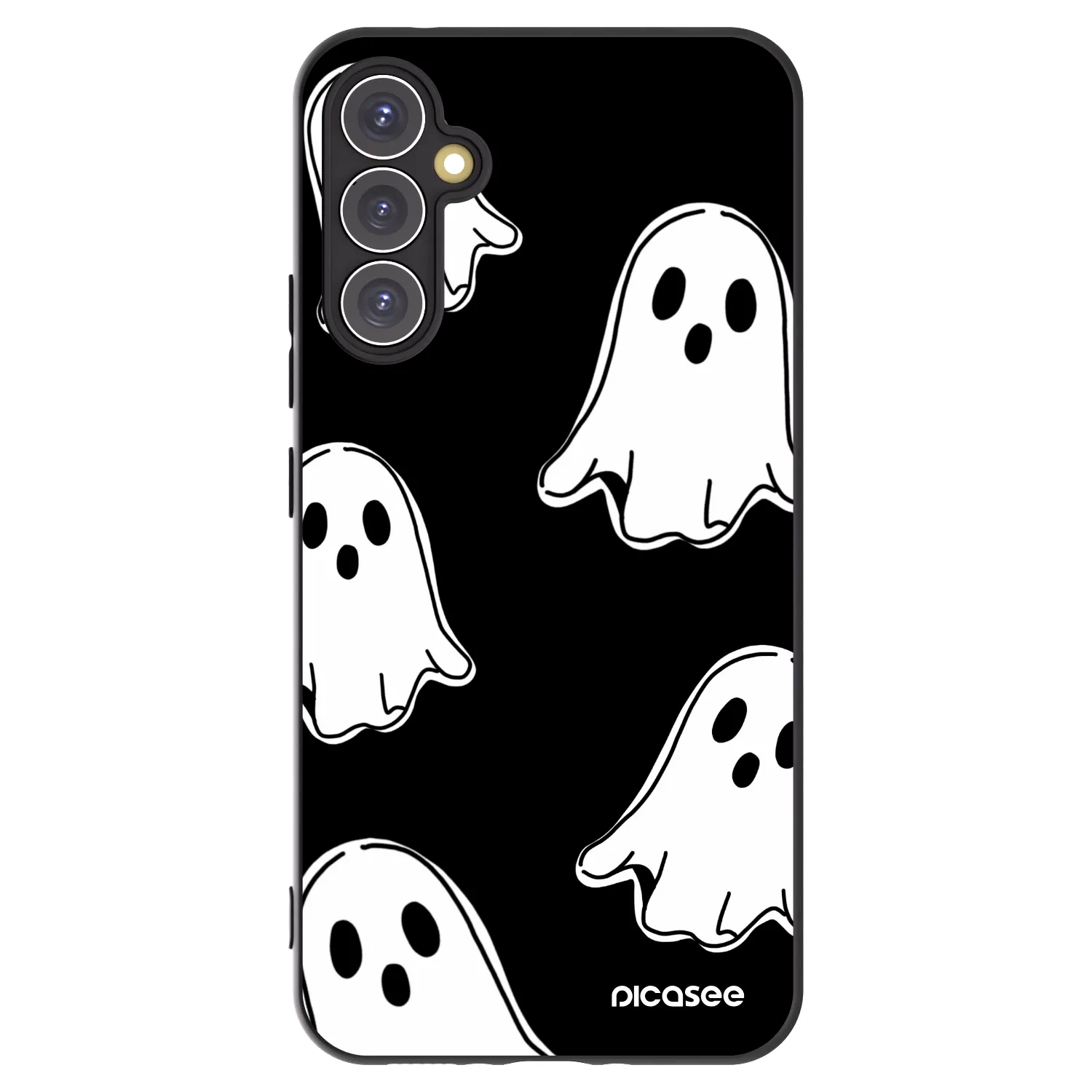 Picasee Samsung Galaxy A34 5G A346B Hülle - Schwarzes Silikon - Black ghosts