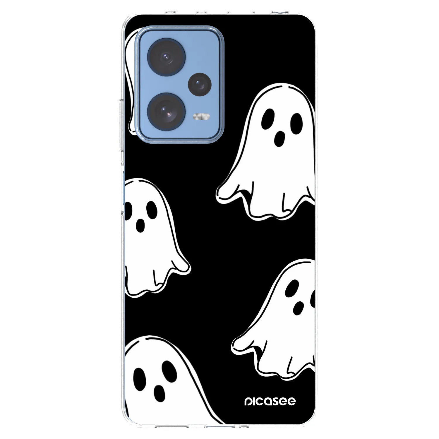 Picasee Xiaomi Redmi Note 12 Pro 5G Hülle - Transparentes Silikon - Black ghosts