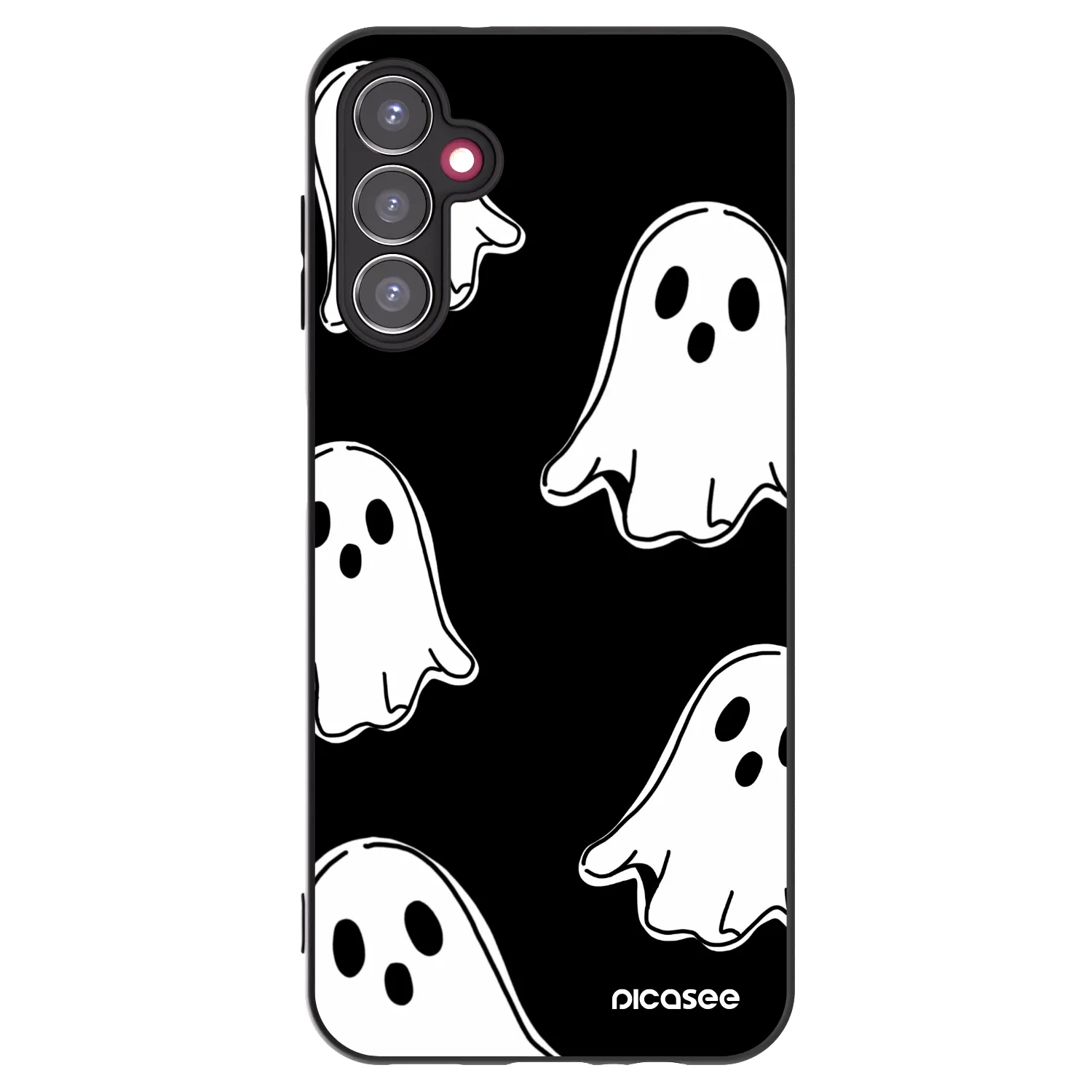 Picasee Samsung Galaxy A14 4G A145R Hülle - Schwarzes Silikon - Black ghosts